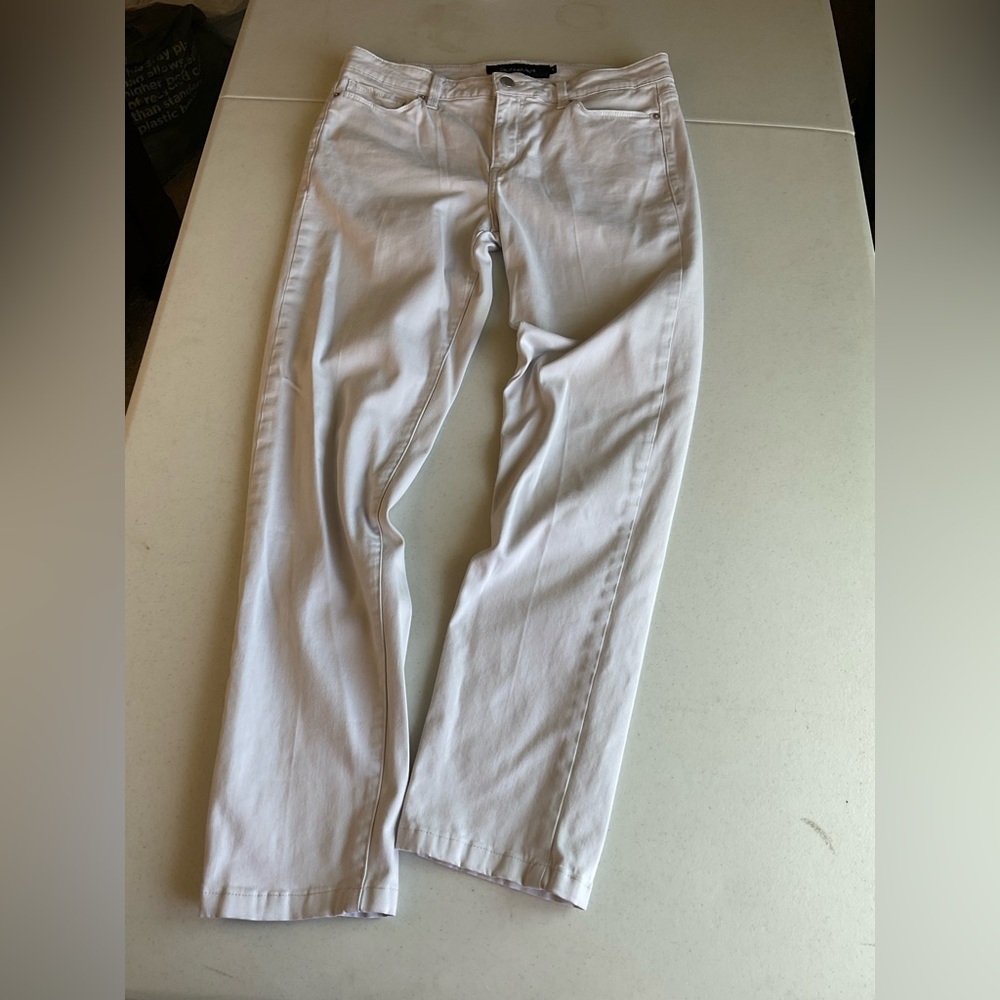 Calvin Klein Jeans Women’s White Denim Pants Size 8 – Mid Rise Skinny Fit